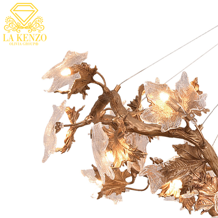 Italian Liquid Leaf glass Modern Pendant Lamp 