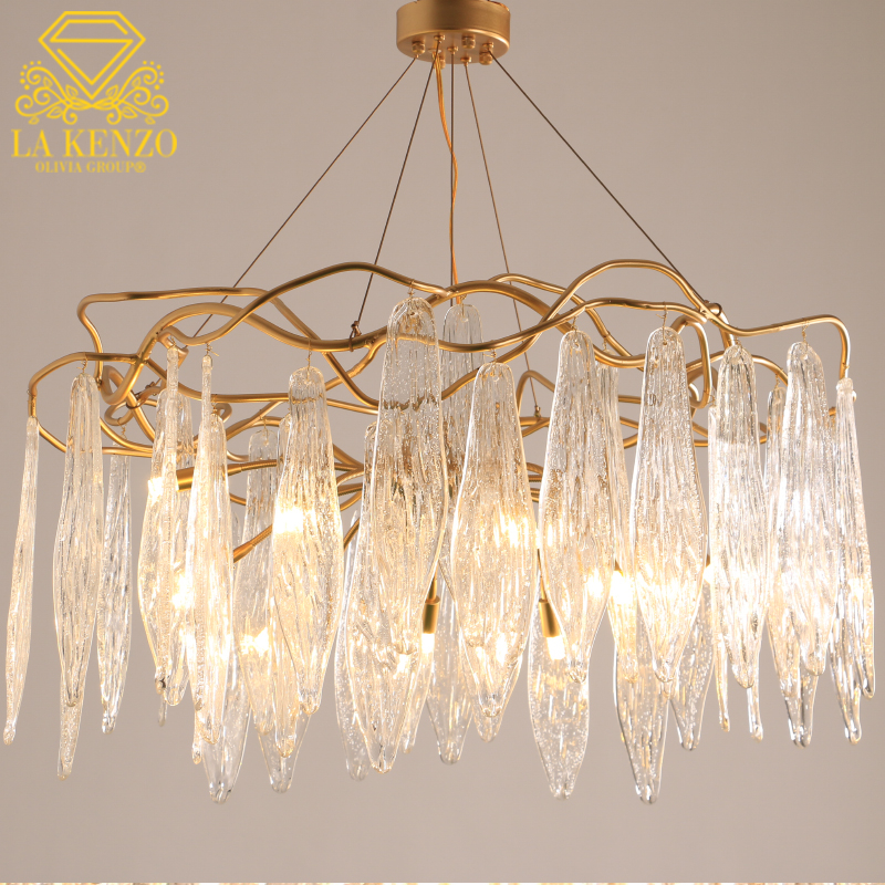 Italian Liquid Modern Lamp Crystal Chandelier Luxury