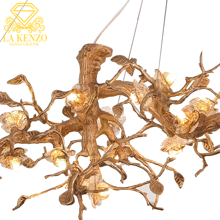 Italian Liquid Crystal Flowers Modern Pendant Lamp 